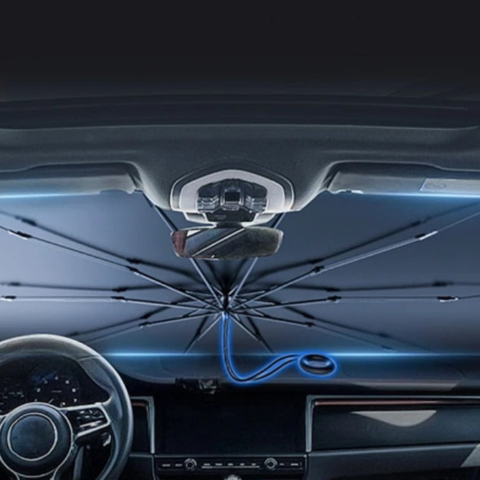 מגן שמש לרכב סוג מטרייה – הגנה UV והפחתת חום