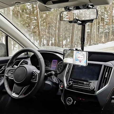 תמיכה בטלפון רכב – התקנה על מראה