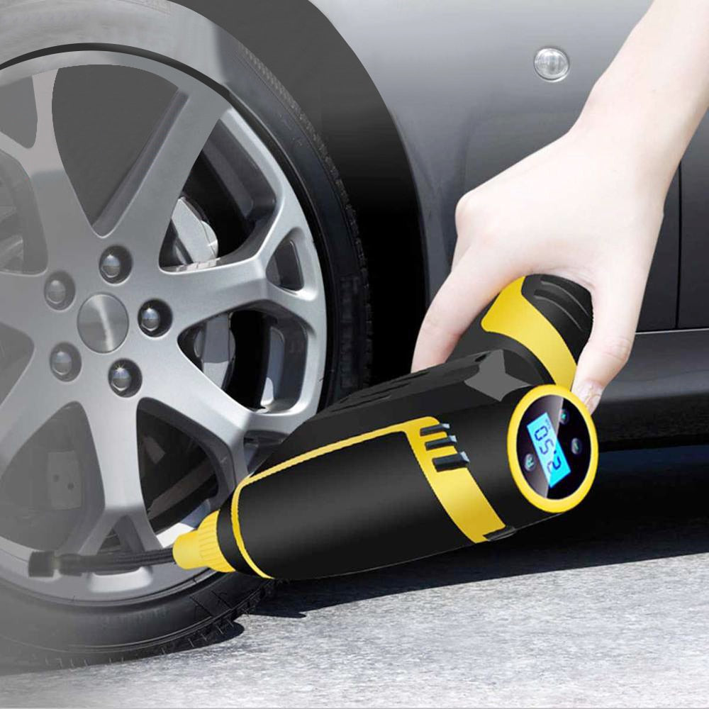 Compressore d'Aria Portatile 120W — Ideale per Auto, Moto e Bicicletta