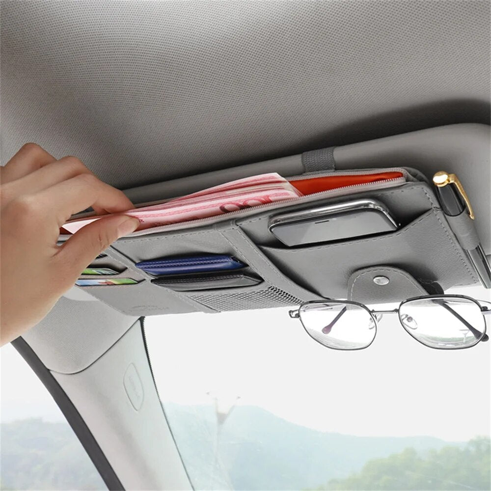 Organizador de Auto para Parasol — Mantenga Sus Accesorios al Alcance de la Mano