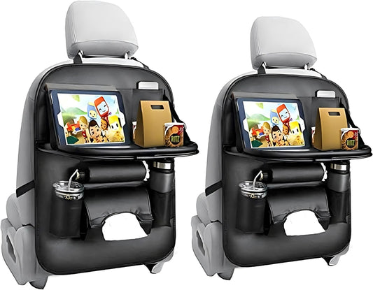Organizador De Asiento Trasero De Coche Con Mesa Plegable — Fácil De Instalar Y Duradero