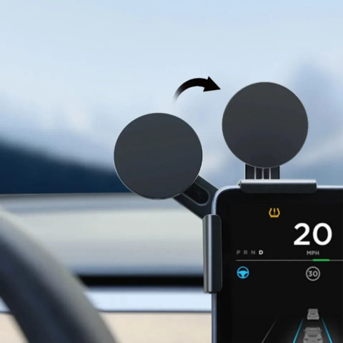 Suport Telefon Pentru Tesla — Fixare Magnetică Și Încărcare Fără Fir