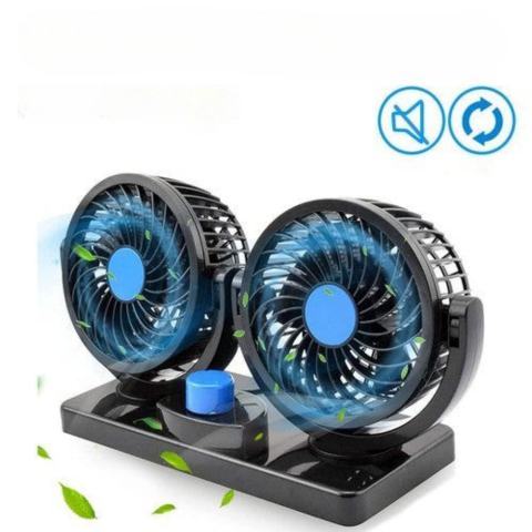 Dvojitý ventilátor do auta — Ideálny na leto aj zimu