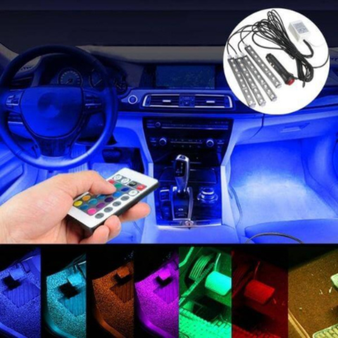 LED-strips voor auto-interieur - Afstandsbediening en eenvoudige installatie