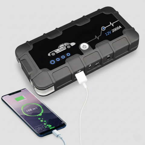 Avviatore di Batteria 12V 2000A — Carica Rapida & Multi-Uso