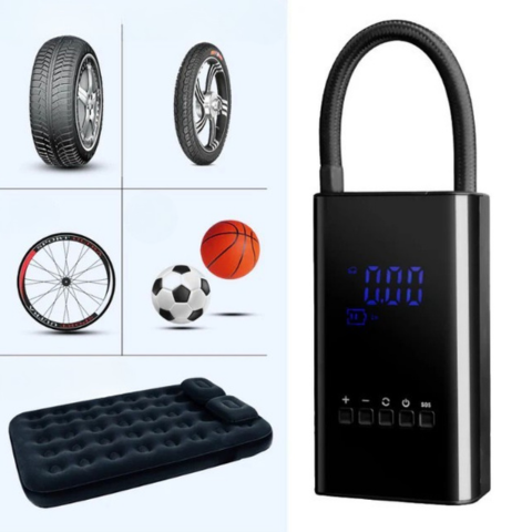 ミニポータブルコンプレッサー – LED表示と調整可能な圧力