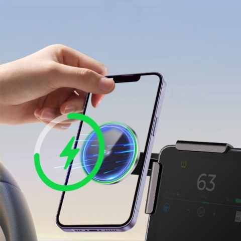 Suport Telefon Pentru Tesla — Fixare Magnetică Și Încărcare Fără Fir