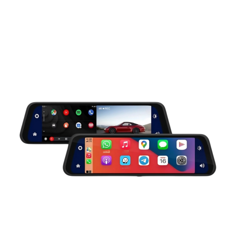مرآة رؤية خلفية ذكية مزودة بكاميرا أمامية وخلفية - رؤية عالية الدقة ومساعدة على الركن