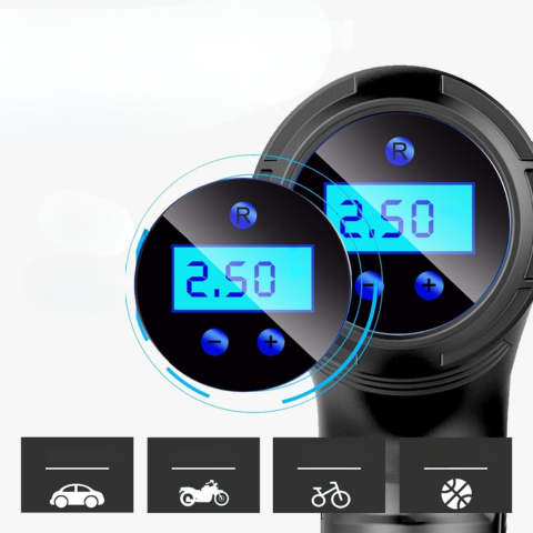 מדחס אוויר נייד — משאבת אוויר חכמה עם מסך LCD