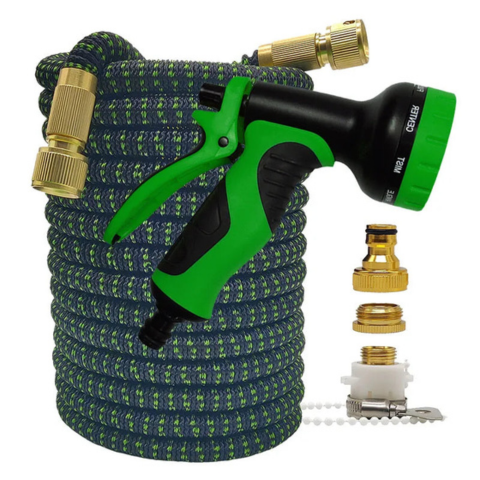 Tuyau D’Arrosage Extensible — Multifonction Avec Pistolet Haute Pression