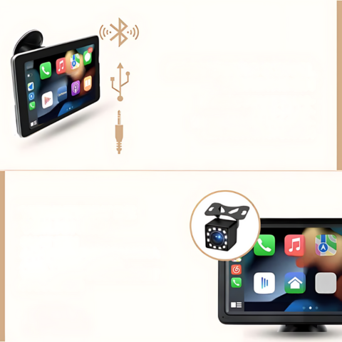 Multimediasystem fürs Auto - HD-Bildschirm & drahtloses CarPlay