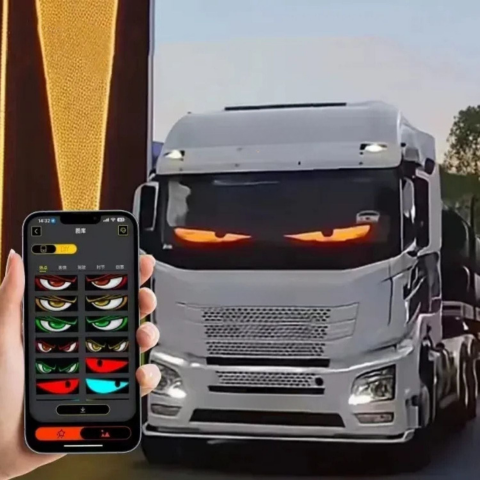 LEDパネルフロントガラス — アニメーション表示とリモートコントロール