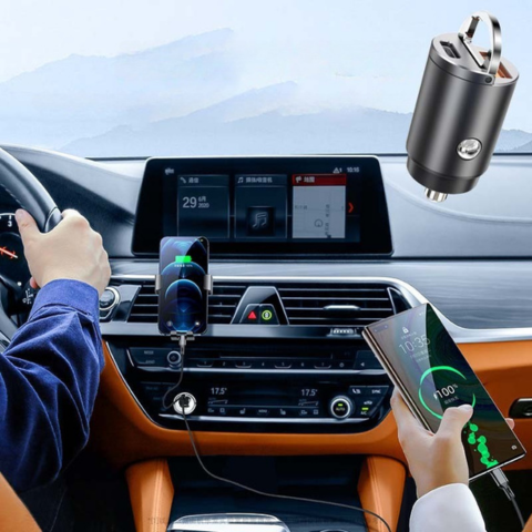 Adaptor Încărcător Auto USB – Priză Compactă pentru Bricheta
