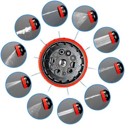 Tuyau D’Arrosage Extensible — Multifonction Avec Pistolet Haute Pression