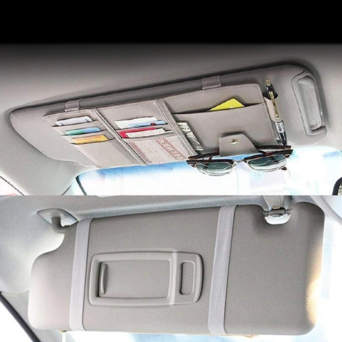 Organizador de Auto para Parasol — Mantenga Sus Accesorios al Alcance de la Mano
