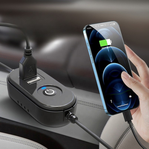Dvojitá hlava automobilového ventilátoru — dobíjecí a otočný