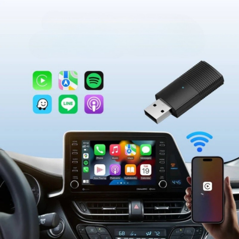 Adaptor CarPlay Fără Fir – Conexiune Automată Pentru Sisteme OEM
