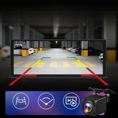 Écran Tactile 11,3 Pouces Avec Dashcam 4K Et Caméra De Recul 1080p — Image Ultra Claire & Conduite Sereine