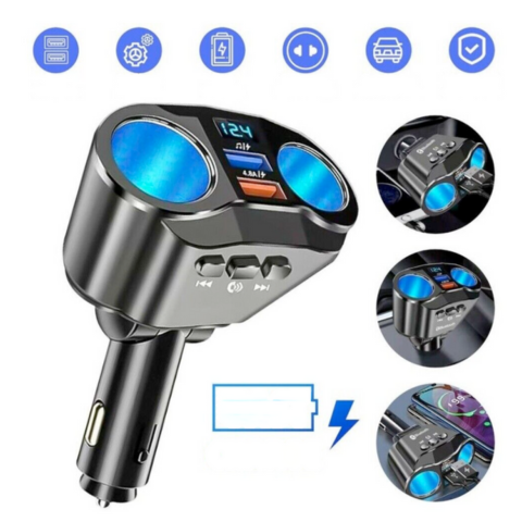 Adaptateur Allume-Cigare Voiture — Double Port USB & Affichage Digital