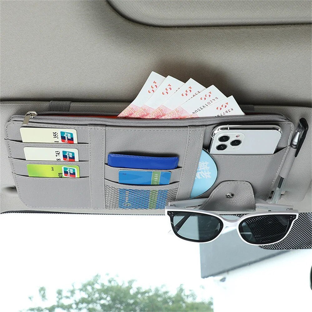 Organizador de Auto para Parasol — Mantenga Sus Accesorios al Alcance de la Mano