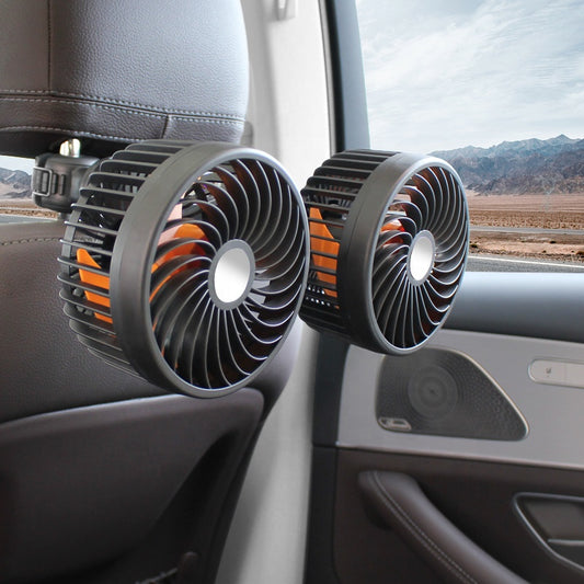 Ventilator Auto cu Două Capete — Reîncărcabil și Orientabil
