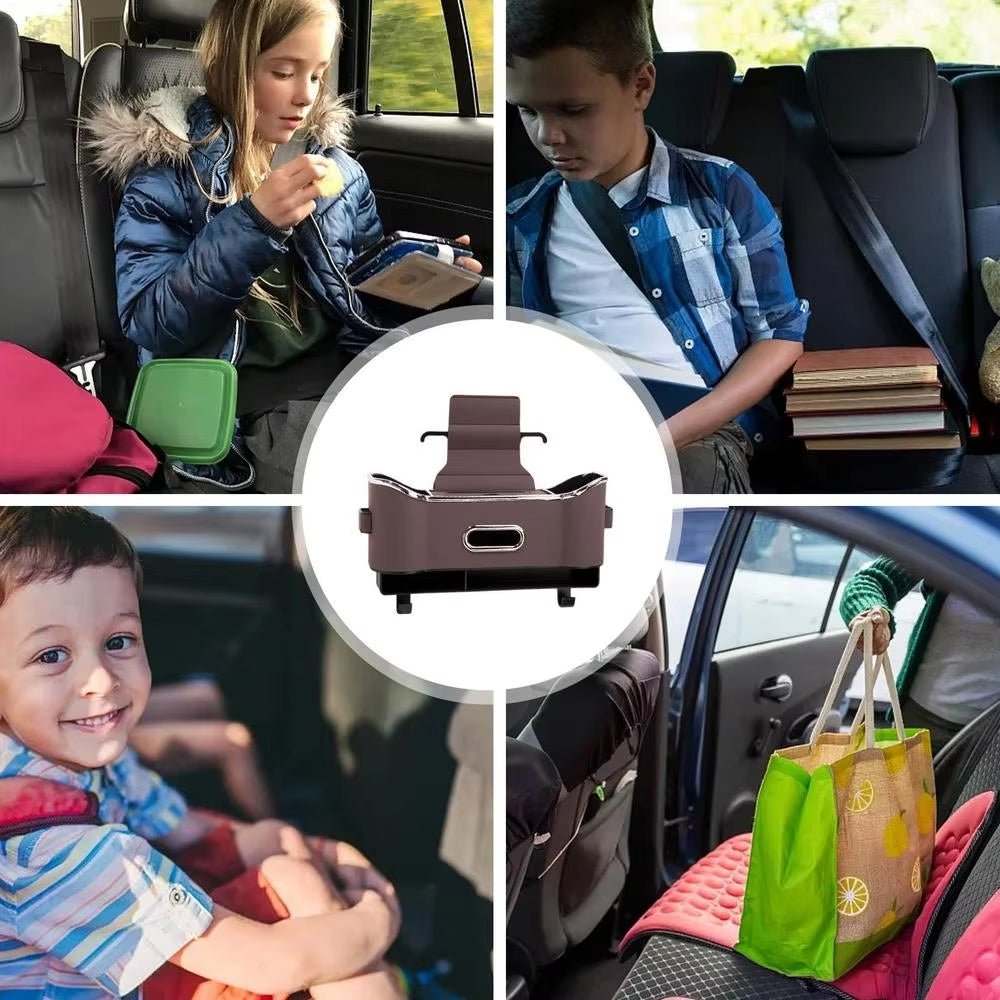 منظم المقعد الخلفي مع خطافات وصندوق تخزين - مساحة محسّنة وسيارة مرتبة