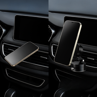 Suport Telefon Mașină – Fixare Magnetică Rotativă și Securizată 