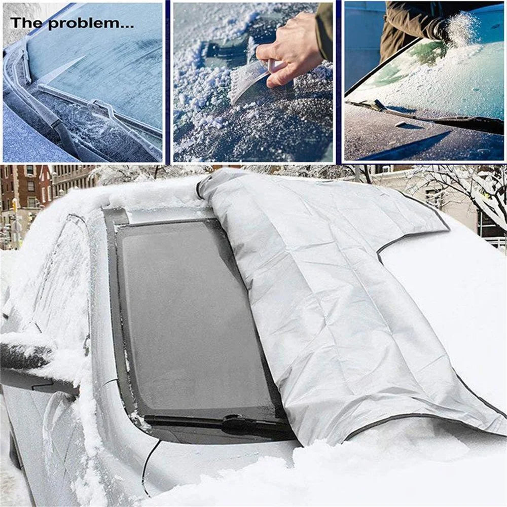 Magnetinen tuulilasin peite — Suojaa pakkaselta ja lumelta 