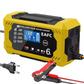 Intelligens Autós Akkumulátor Töltő 12V/24V - LCD Kijelző & Automatikus Védelem 
