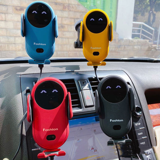 Caricatore Wireless Auto con Supporto per Telefono – Fissaggio Automatico e Rapido