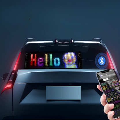 LED-skärm för bil – Anpassade meddelanden och emojis 
