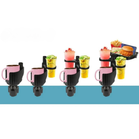 Soporte de vaso para coche con bandeja multifuncional — Fácil de instalar y universal 