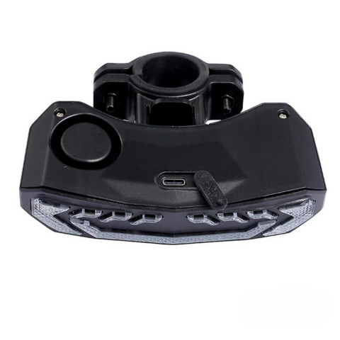 مصباح خلفي متعدد الوظائف للدراجة - إشارات الانعطاف والفرامل والإنذار