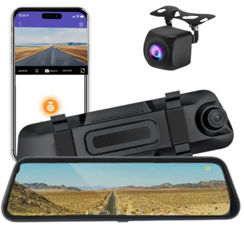 Rearview Mirror with Backup Camera – Total Safety and Connectivity 