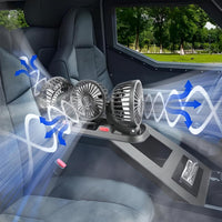 Mini Ventilador de Triple Cabeza – Frescura Óptima en el Coche 