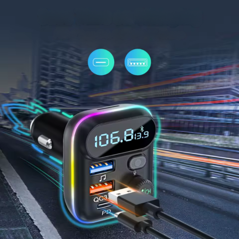 Transmițător FM Bluetooth pentru Mașină — Apeluri Clare & Muzică Fără Fir 