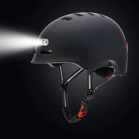 Casco de bicicleta urbano – Con iluminación LED delantera y trasera 