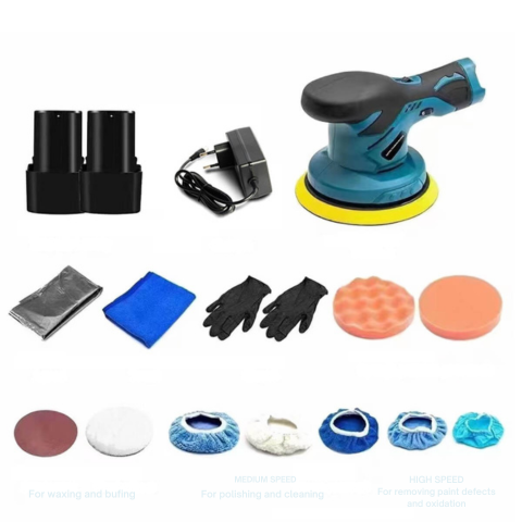 Kit Lucidatrice Elettrica Senza Filo — 6 Velocità Regolabili 