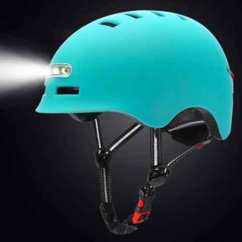 Casco de bicicleta urbano – Con iluminación LED delantera y trasera 