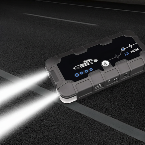 Démarreur De Batterie 12V 2000A — Charge Rapide & Multi-Usage