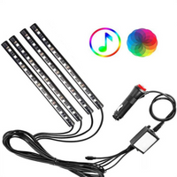 Kit LED Ambiance Voiture – Lumières Multicolores Réactives Au Son