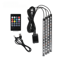 Bande LED interioare pentru mașină – Telecomandă și instalare ușoară 