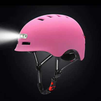 Casco de bicicleta urbano – Con iluminación LED delantera y trasera 