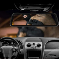 Wireless Dashboard Camera — 12" Touchscreen 2K Rearview Mirror 