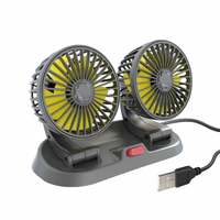 Ventilator automat cu două capete - sursă de alimentare USB sau cu brichetă de țigară