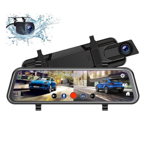 Connected Mirror With Dual Camera – Safer Driving 