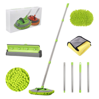 Kit De Lavage Voiture Multifonction — Manche Ajustable & Lingette Douce