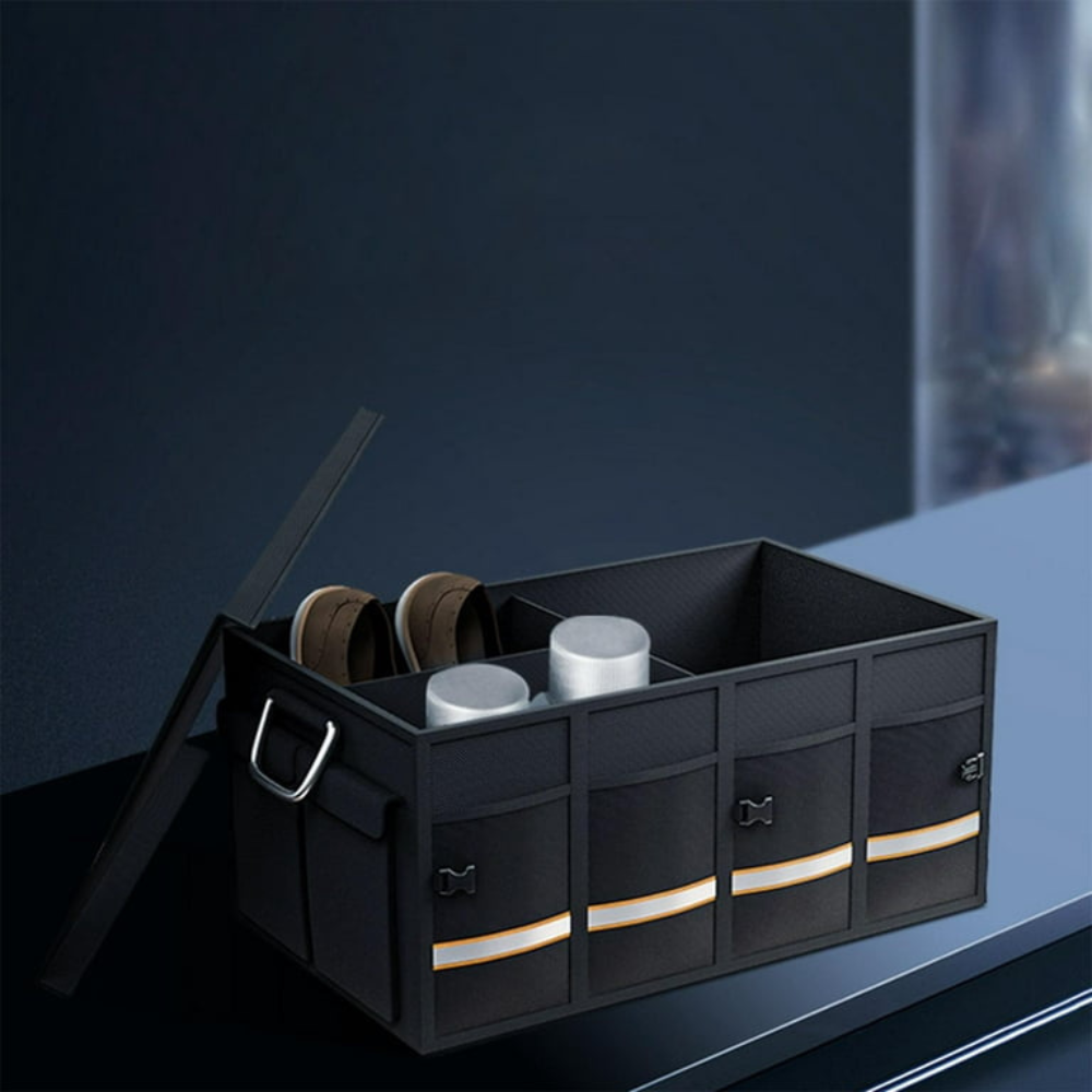 منظم صندوق السيارة ذو السعة الكبيرة - مقصورات متعددة وثبات تام