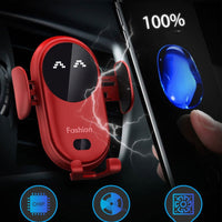 Caricatore Wireless Auto con Supporto per Telefono – Fissaggio Automatico e Rapido