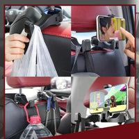 Podpora telefonu a taška na opěrku hlavy – 2-v-1 praktická 